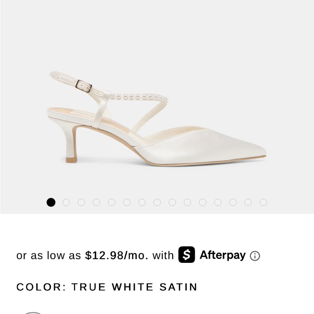 Never worn: White heels